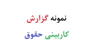 نمونه گزارش کاربینی حقوق