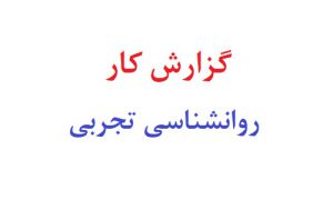 گزارش کار روانشناسی تجربی