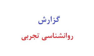 گزارش روانشناسی تجربی