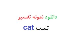 دانلود نمونه تفسیر تست cat