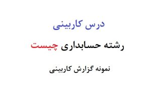 درس کاربینی رشته حسابداری چیست