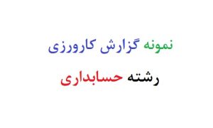 نمونه گزارش کارورزی رشته حسابداری