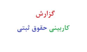 گزارش کاربینی حقوق ثبتی