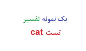 یک نمونه تفسیر تست cat