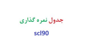 جدول نمره گذاری scl90