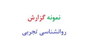 نمونه گزارش روانشناسی تجربی